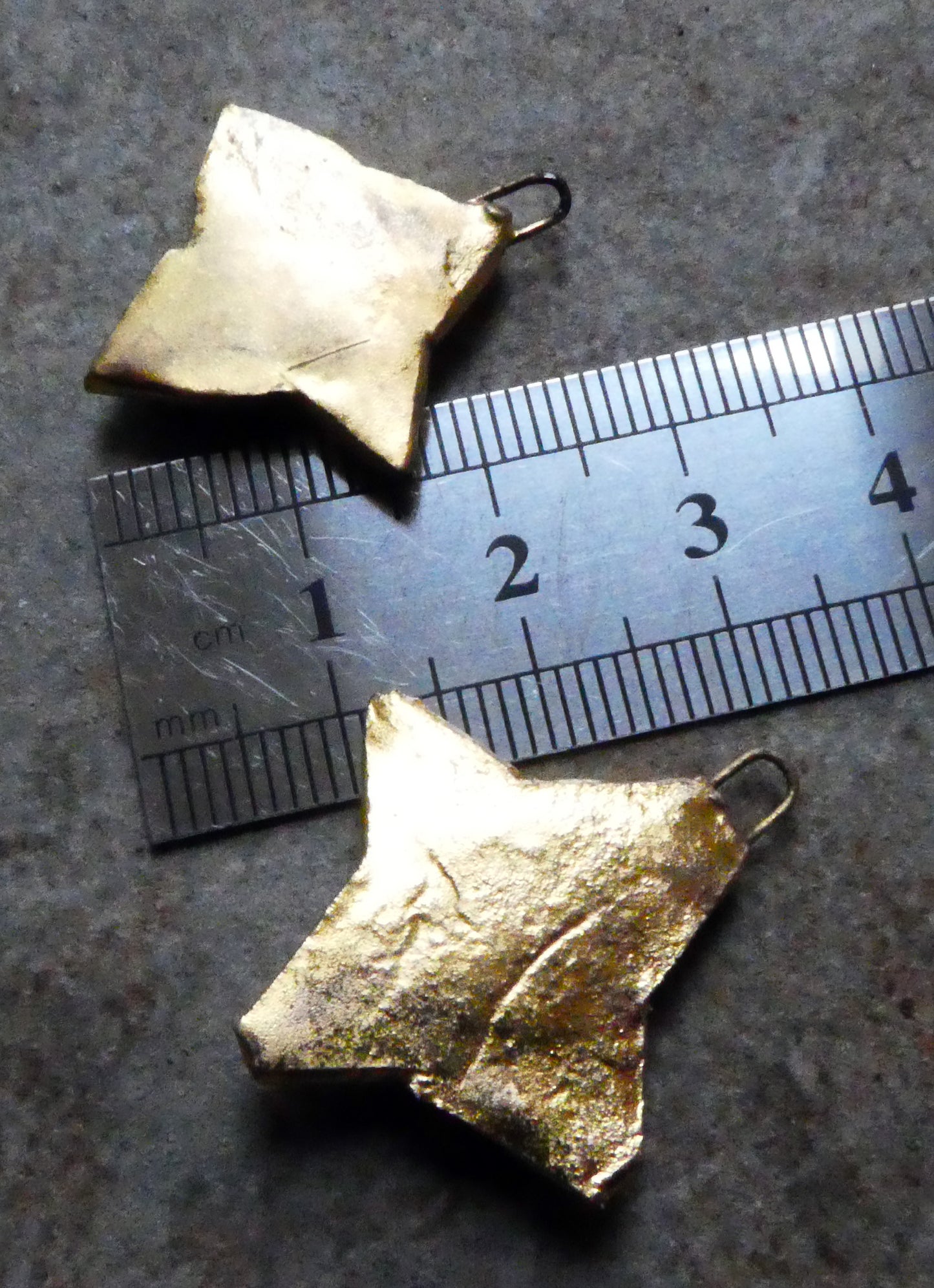 Ceramic Cross Charms -  Platiunum and Gold