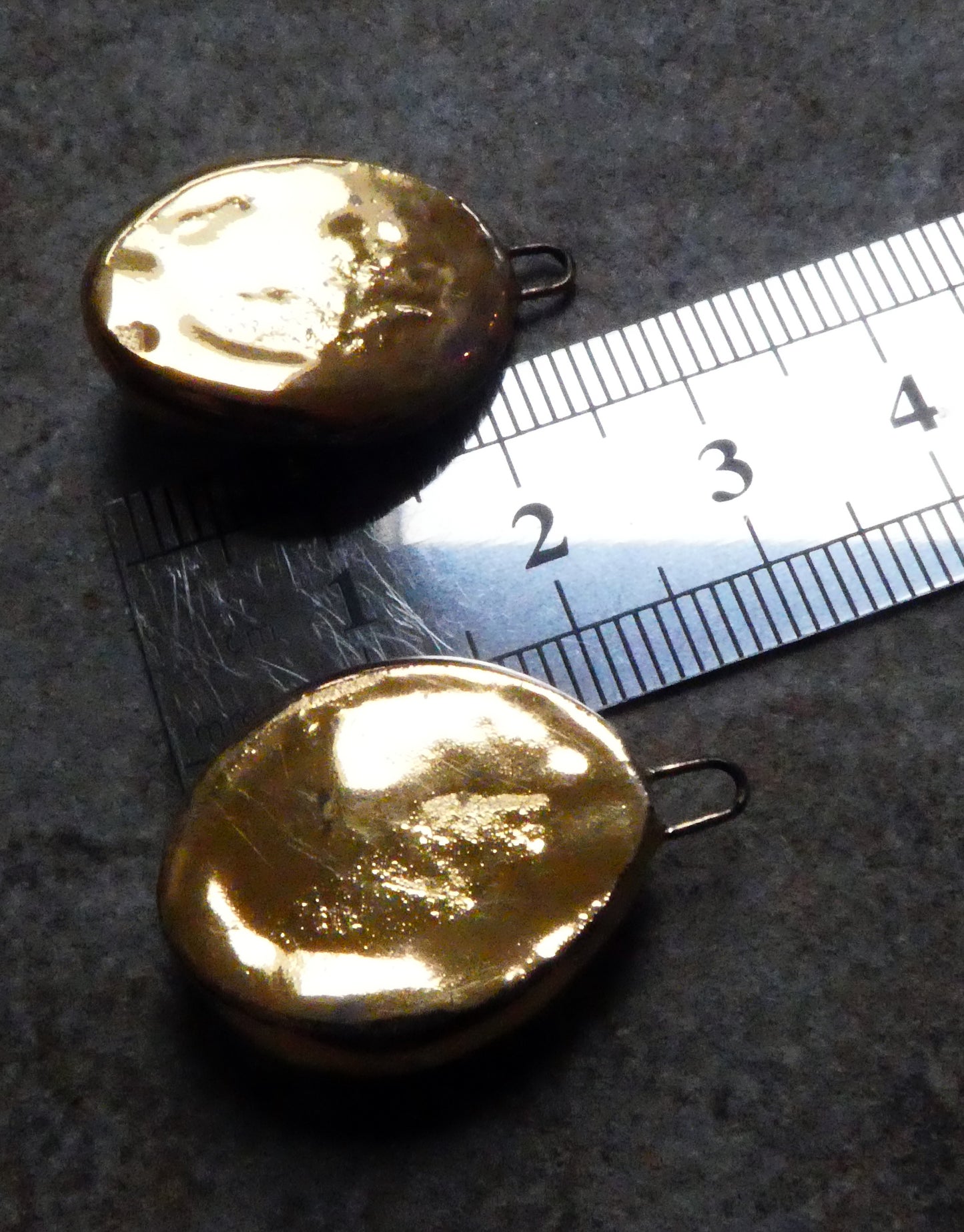 Ceramic Layered Pool  Charms -  Gold and Platinum