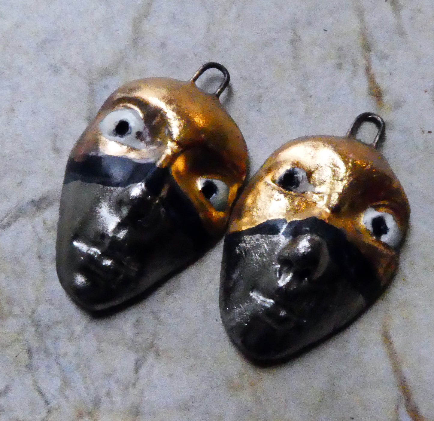 Ceramic Venetian Carnival Face Mask Charms #2