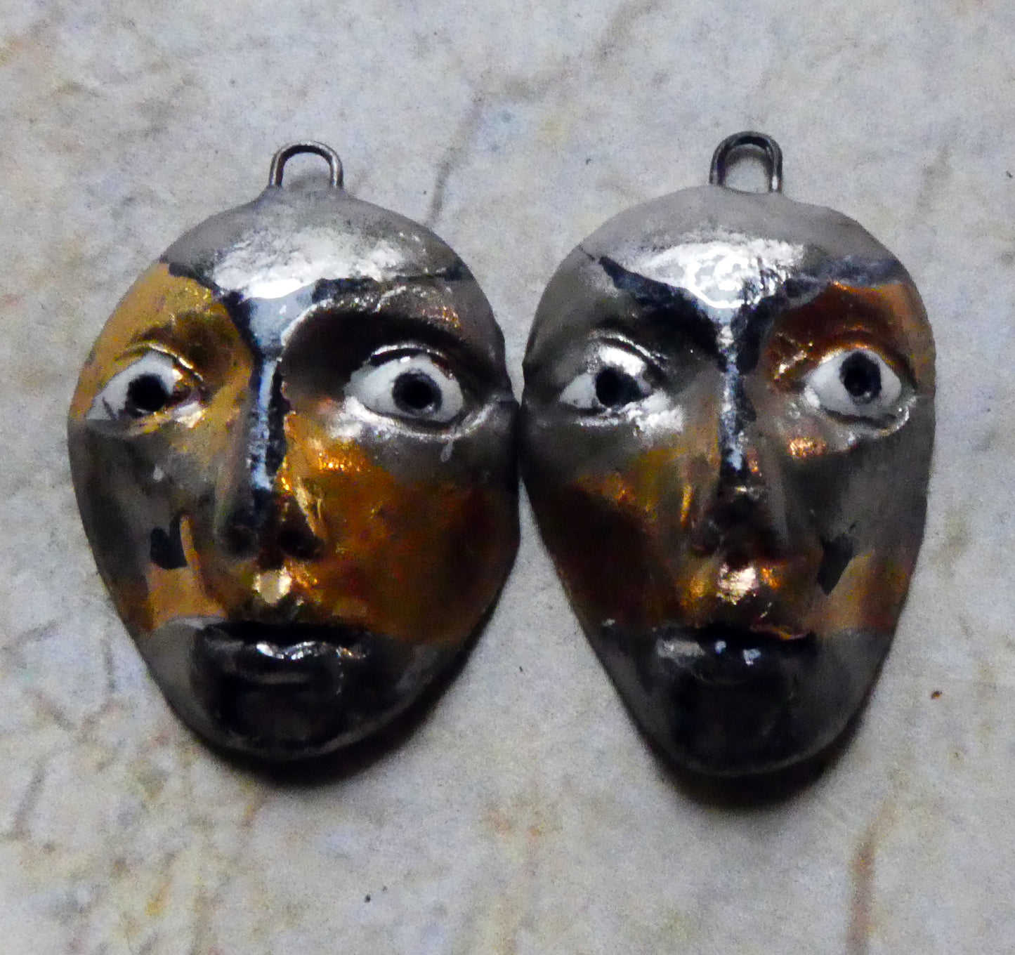 Ceramic Venetian Carnival Face Mask Charms #3