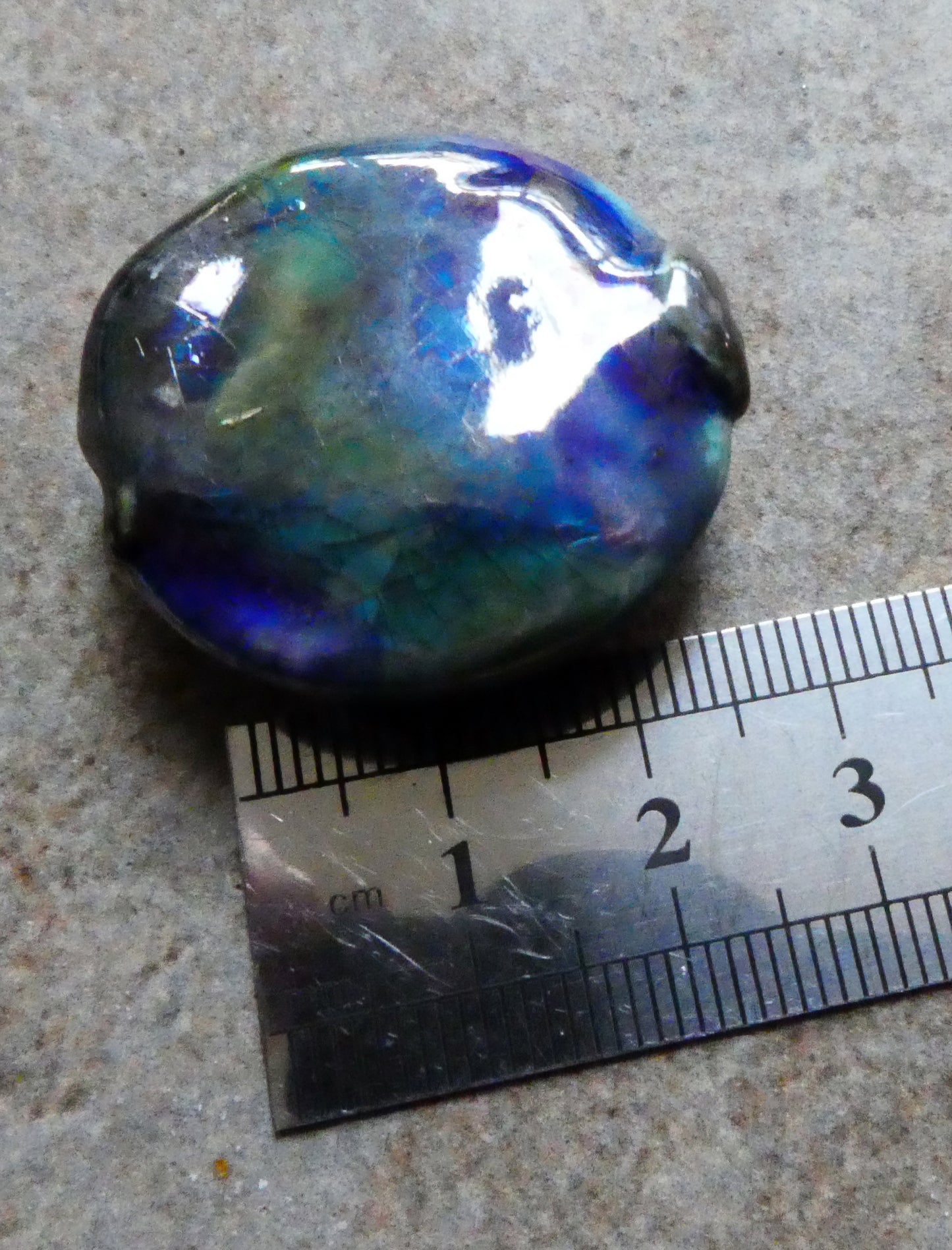 Ceramic Moulded Lustrous Focal Bead #2