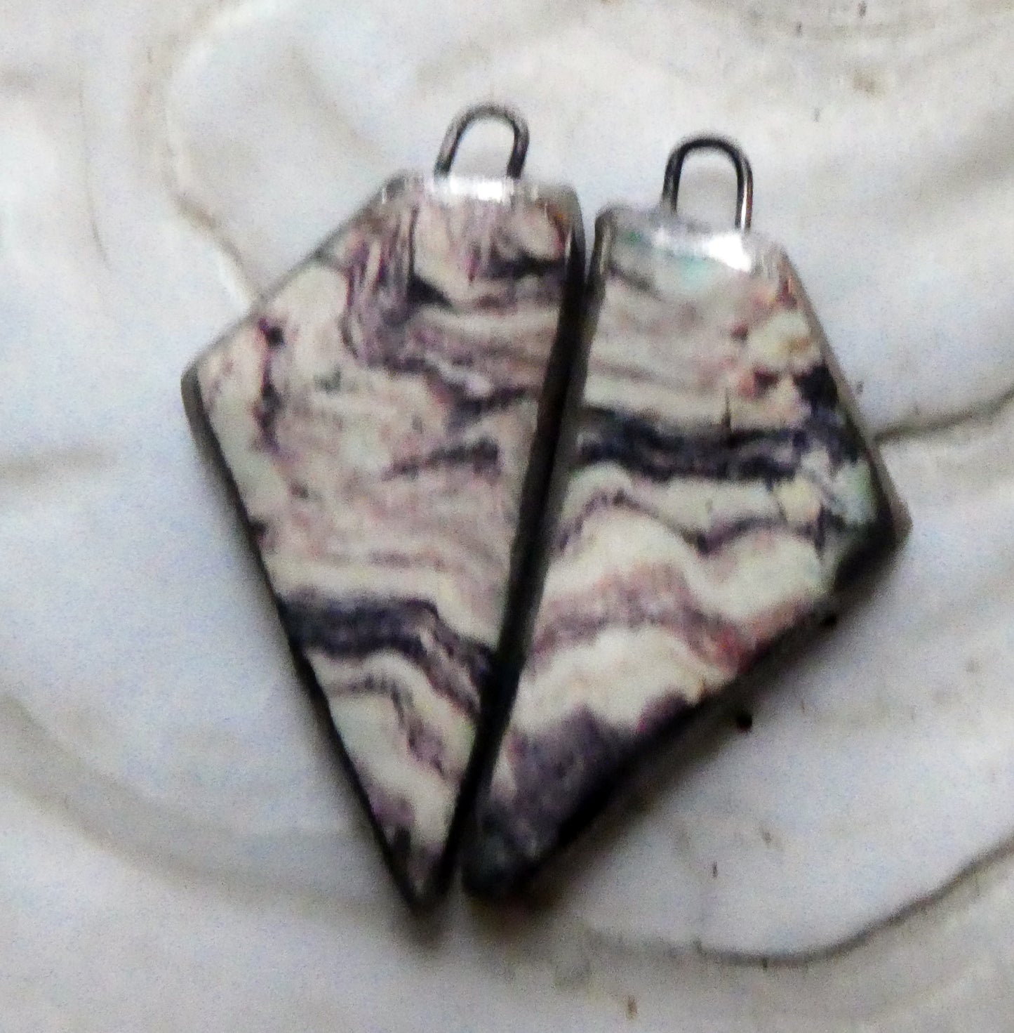 Ceramic Decal Stone Cut Matte Marble Charms -#8