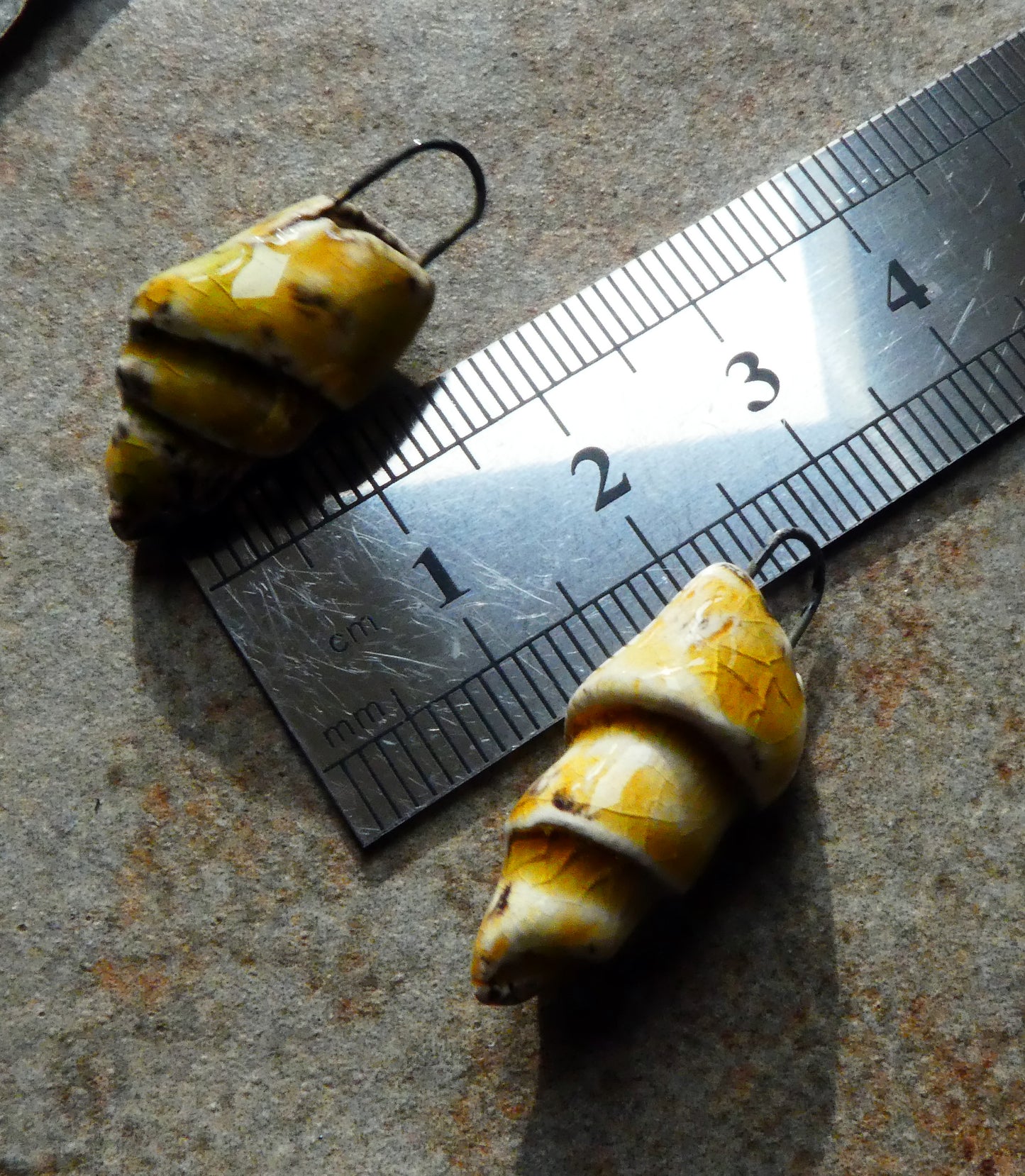 Ceramic Conical Shell Charms - Dune