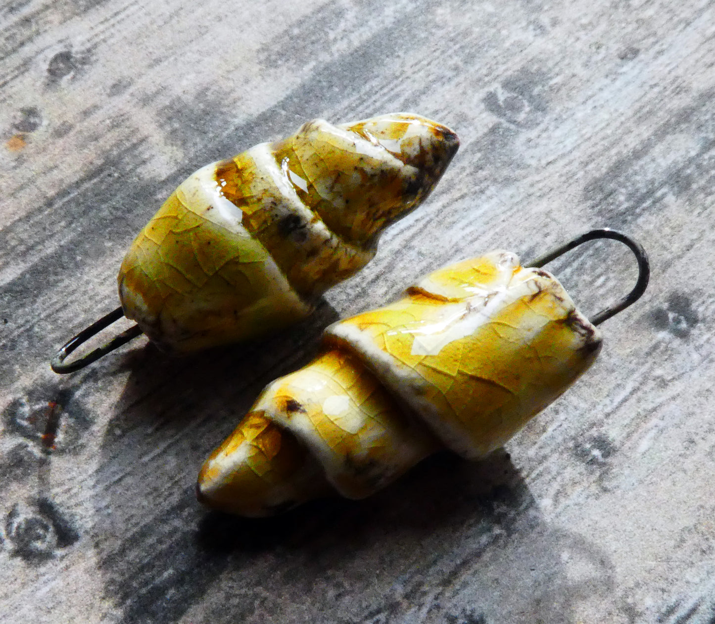 Ceramic Conical Shell Charms - Dune