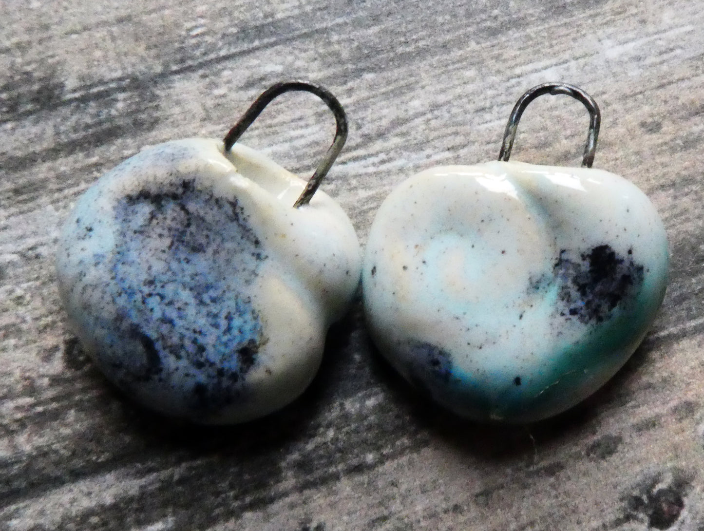 Ceramic Chunky Shell Charms -Mistral
