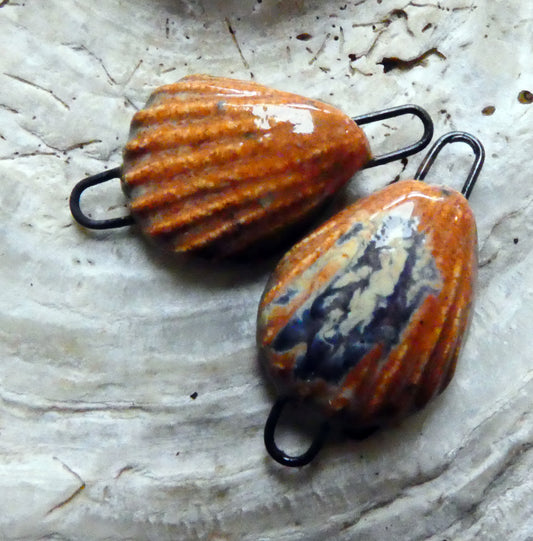 Ceramic Lustrous Shell Connectors - Tibet
