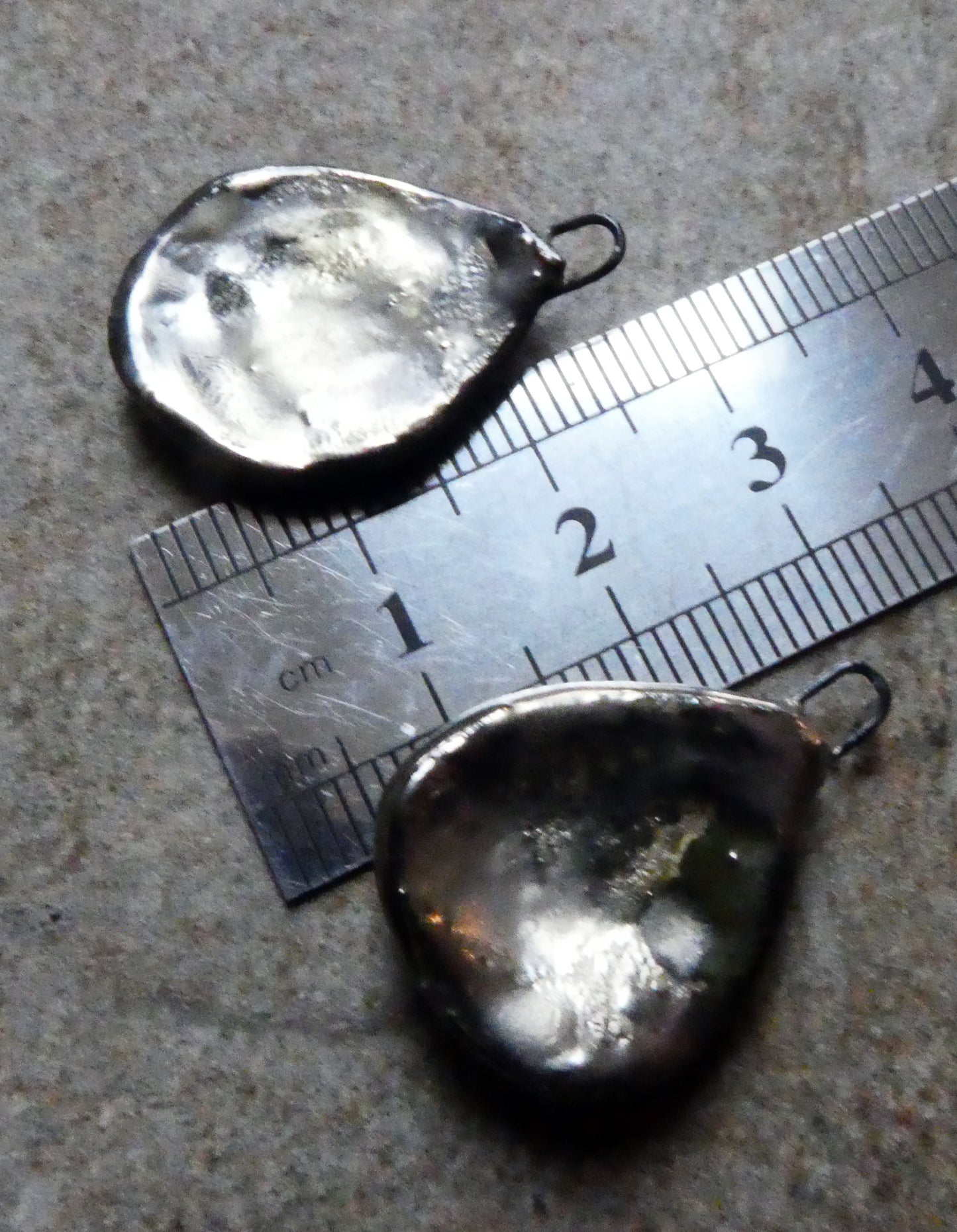 Ceramic Lustrous Seastone Charms -Stone