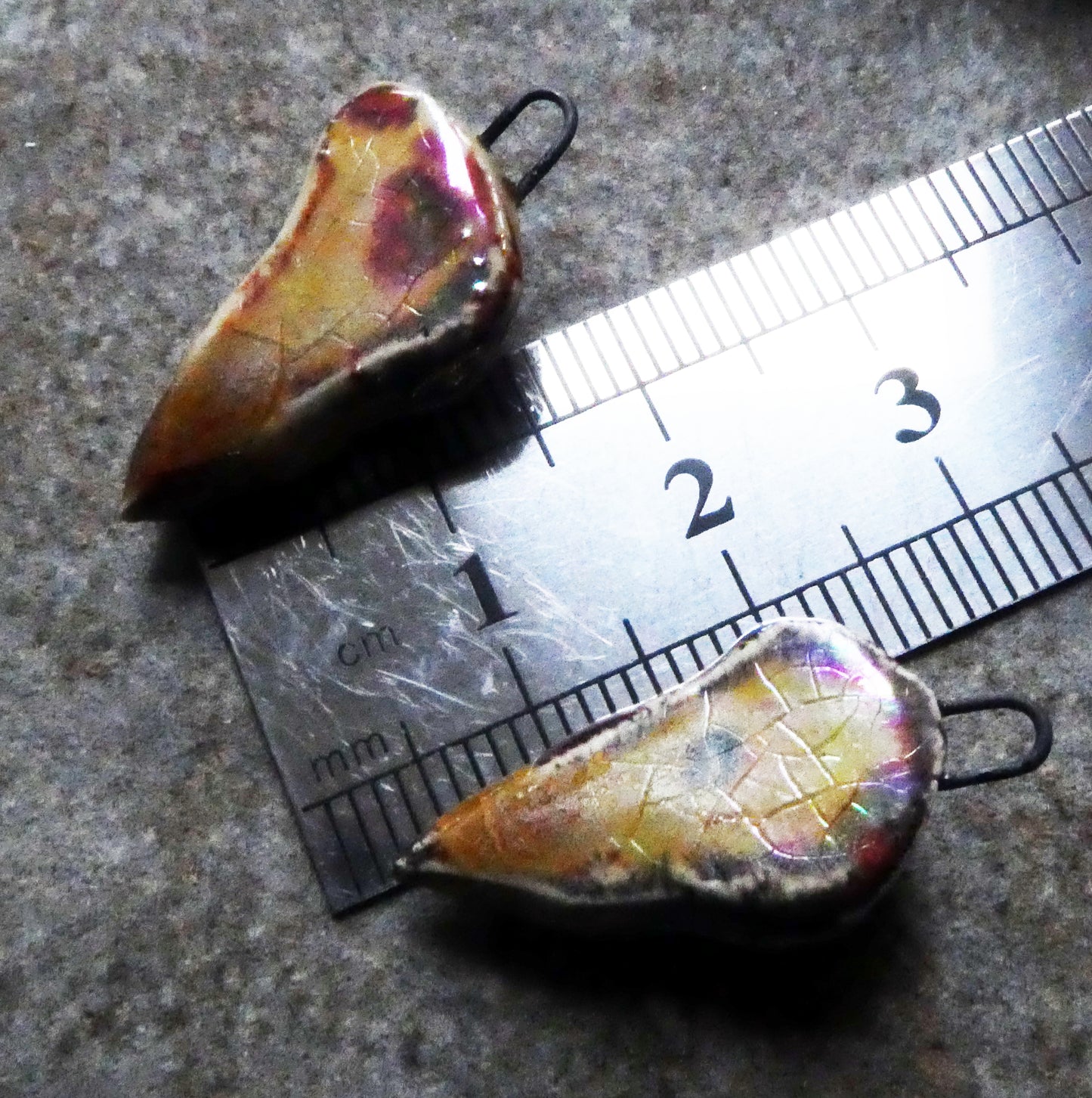 Ceramic Lustrous Conical Shell Charms -Dune