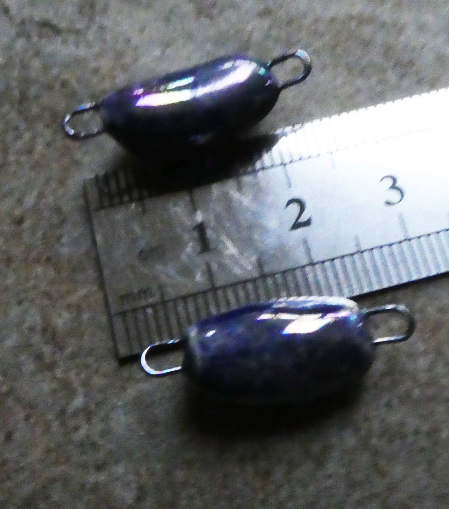 Ceramic Lustrous Cowrie Shell Connectors - Mirror Blue