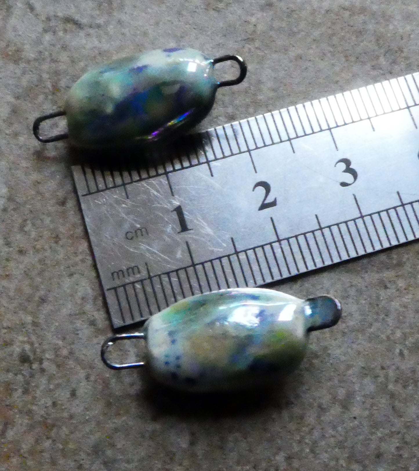 Ceramic Lustrous Cowrie Shell Connectors - Seawind