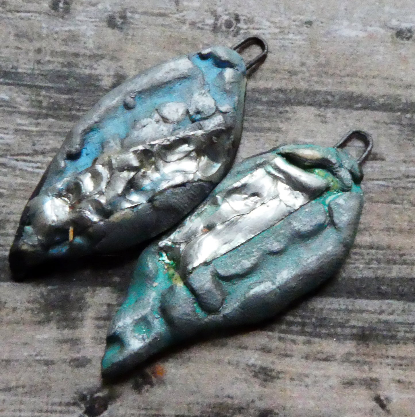Ceramic Seaweed Textured Shards -Pale Turquoise