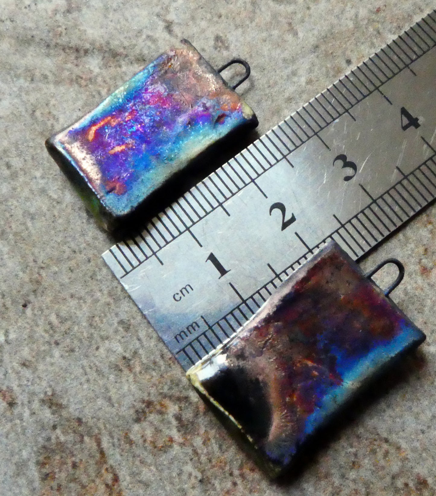 Ceramic Scorchy Textured Tablet Charms - Dune
