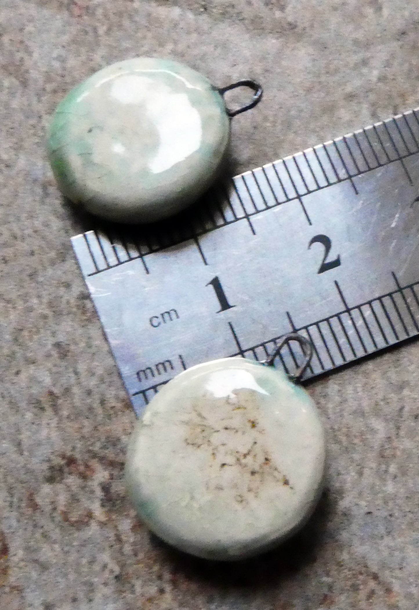 Ceramic Moulded Ammonite Charms- Stone