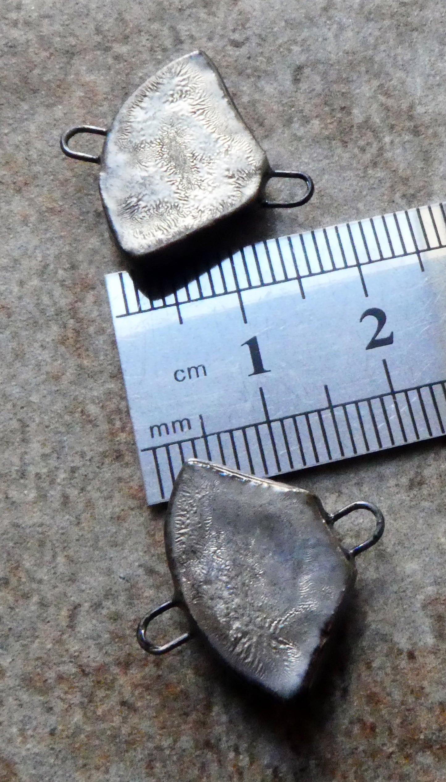 Ceramic Fan Shaped Shelly Connectors- Dune