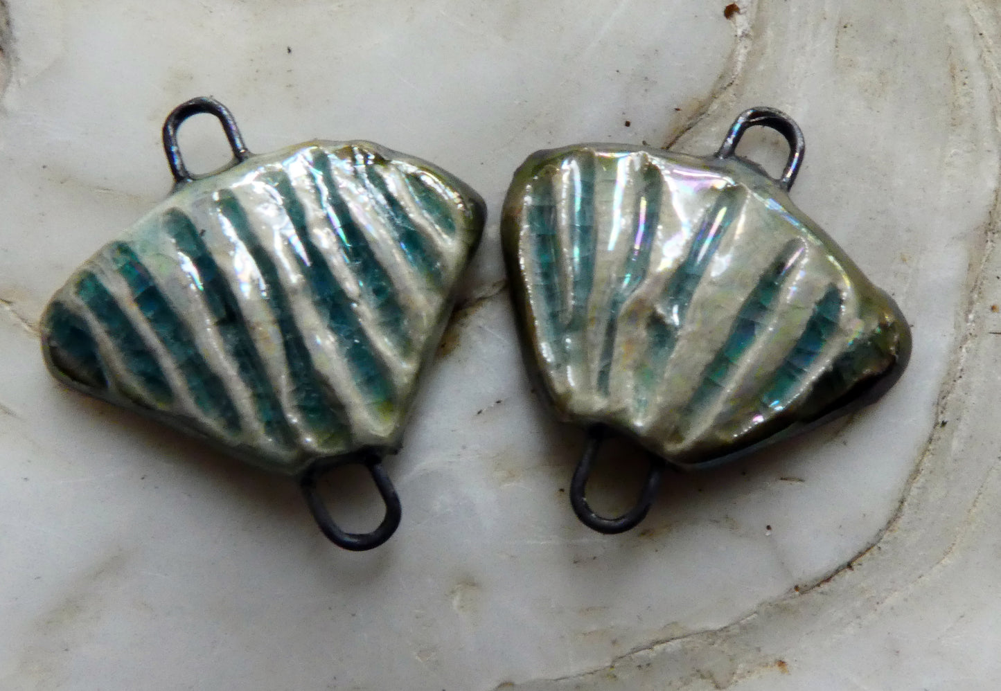 Ceramic Fan Shaped Shelly Connectors- China Sea