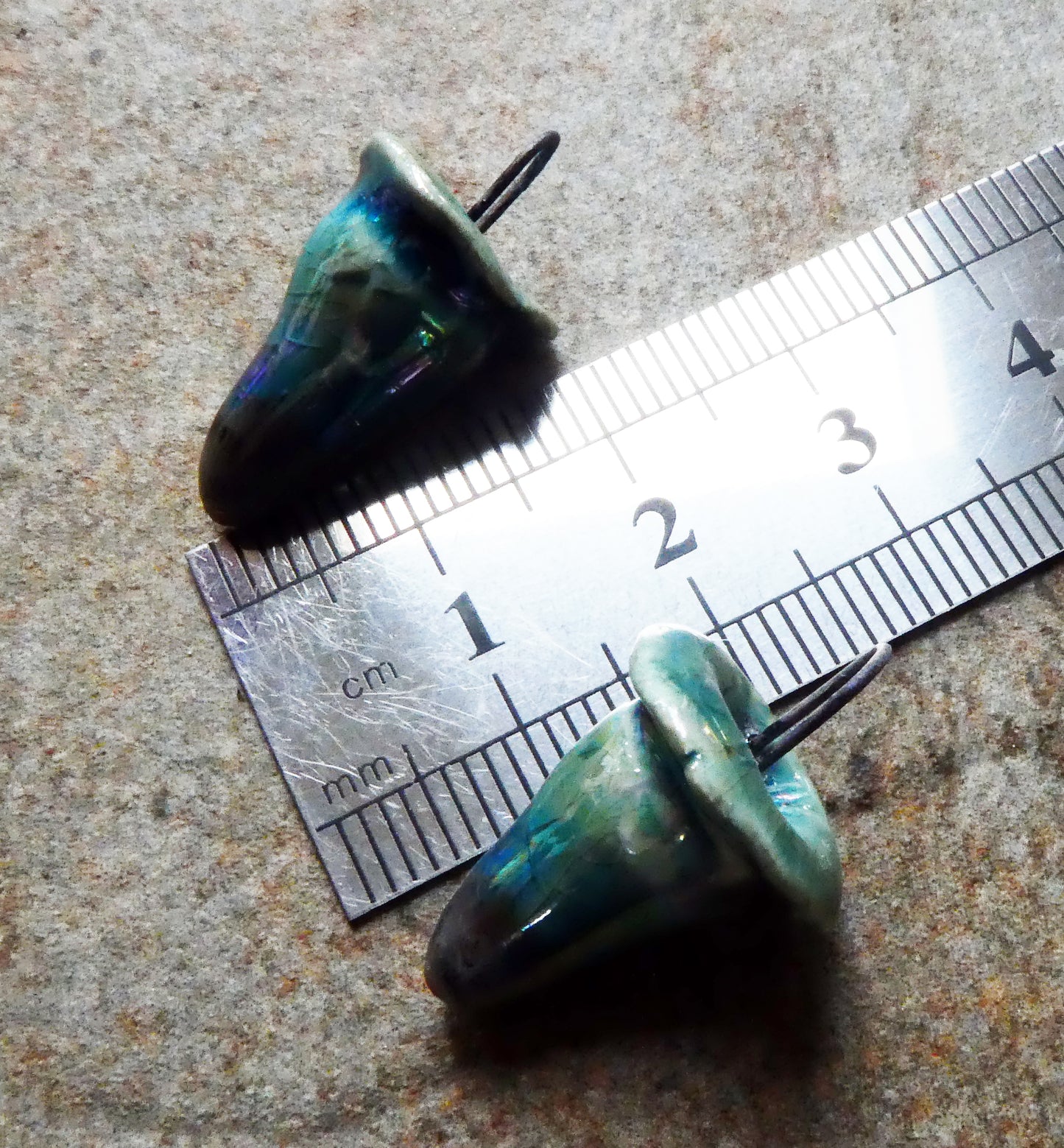 Ceramic Lustrous Deep Sea Creatures Charms -Oriental Blue