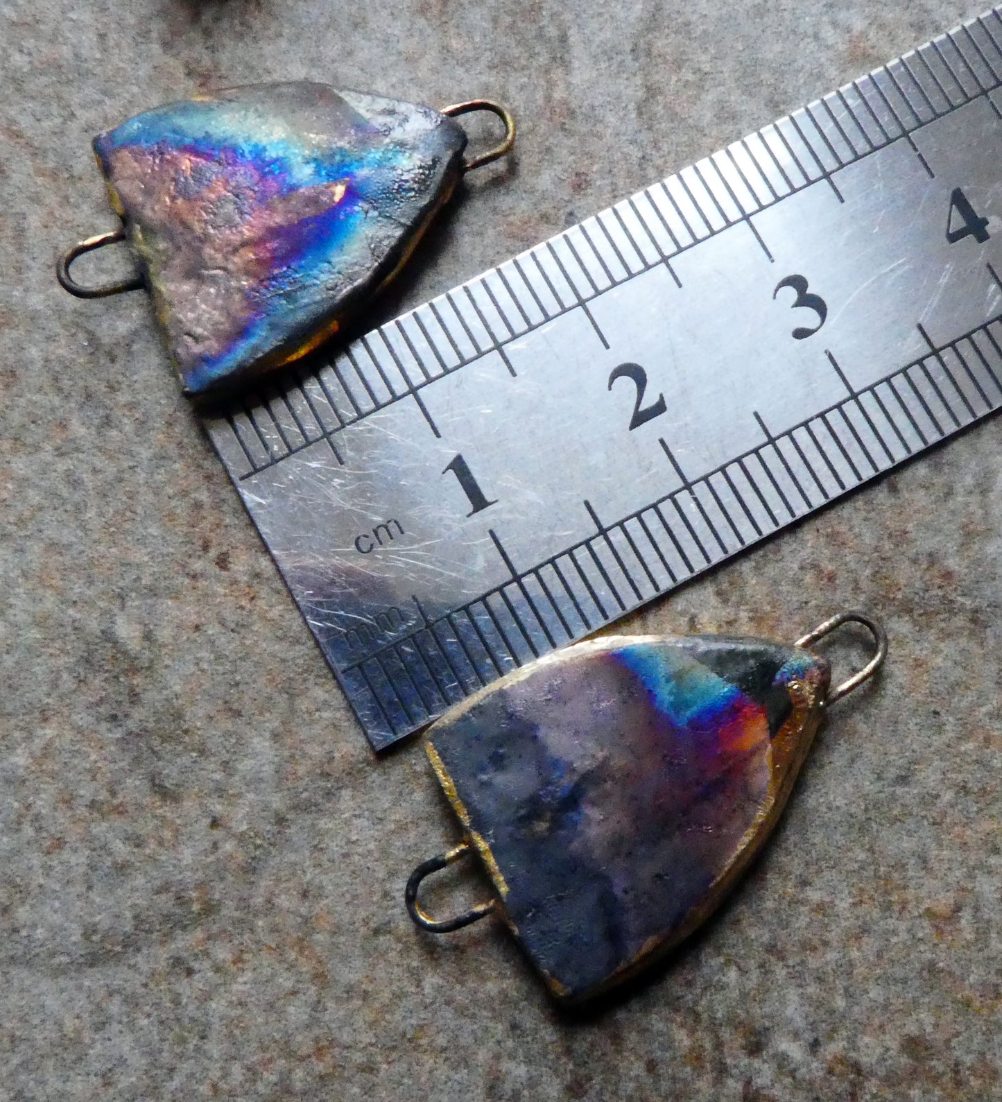 Ceramic Arch Chinese Art Earring Connectors - #2