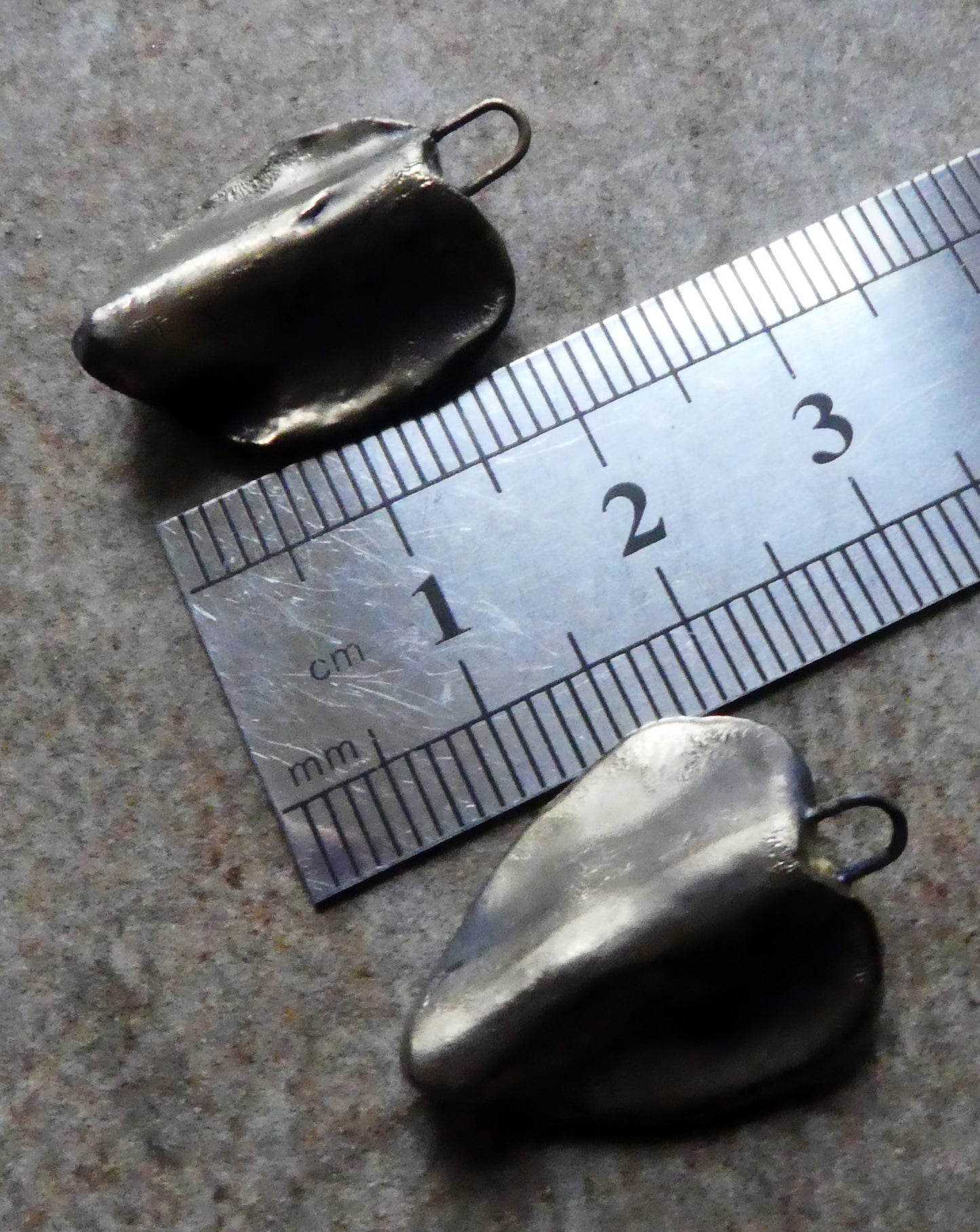 Ceramic Folded Shell Charms- Cognac