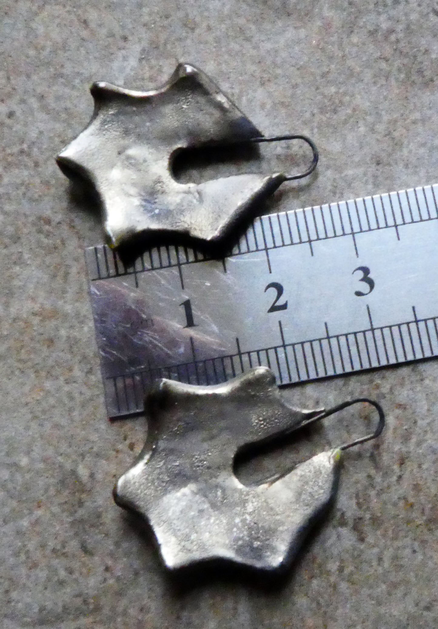 Ceramic Lustrous Star Shell Earring Charms - Oriental Blue