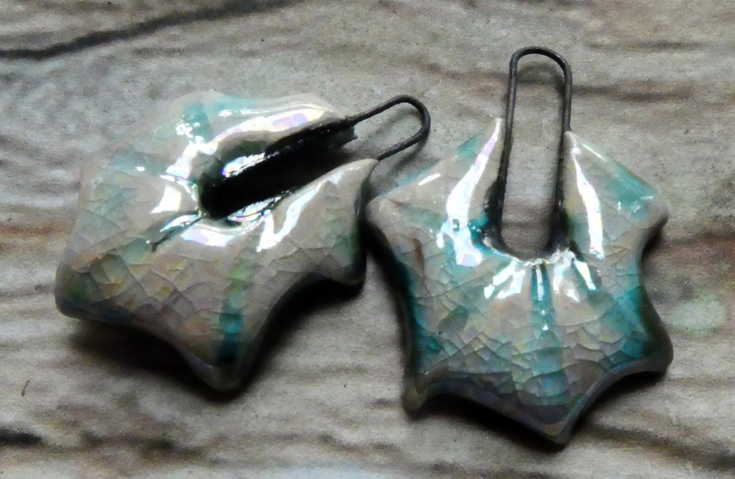 Ceramic Star Shell Earring Charms - Orchid