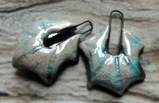 Ceramic Star Shell Earring Charms - Orchid