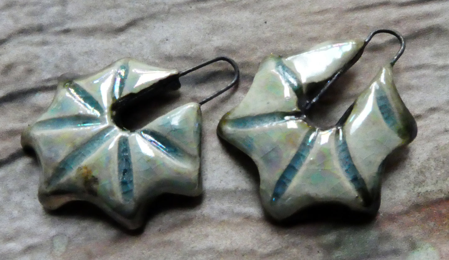Ceramic Star Shell Earring Charms - Water