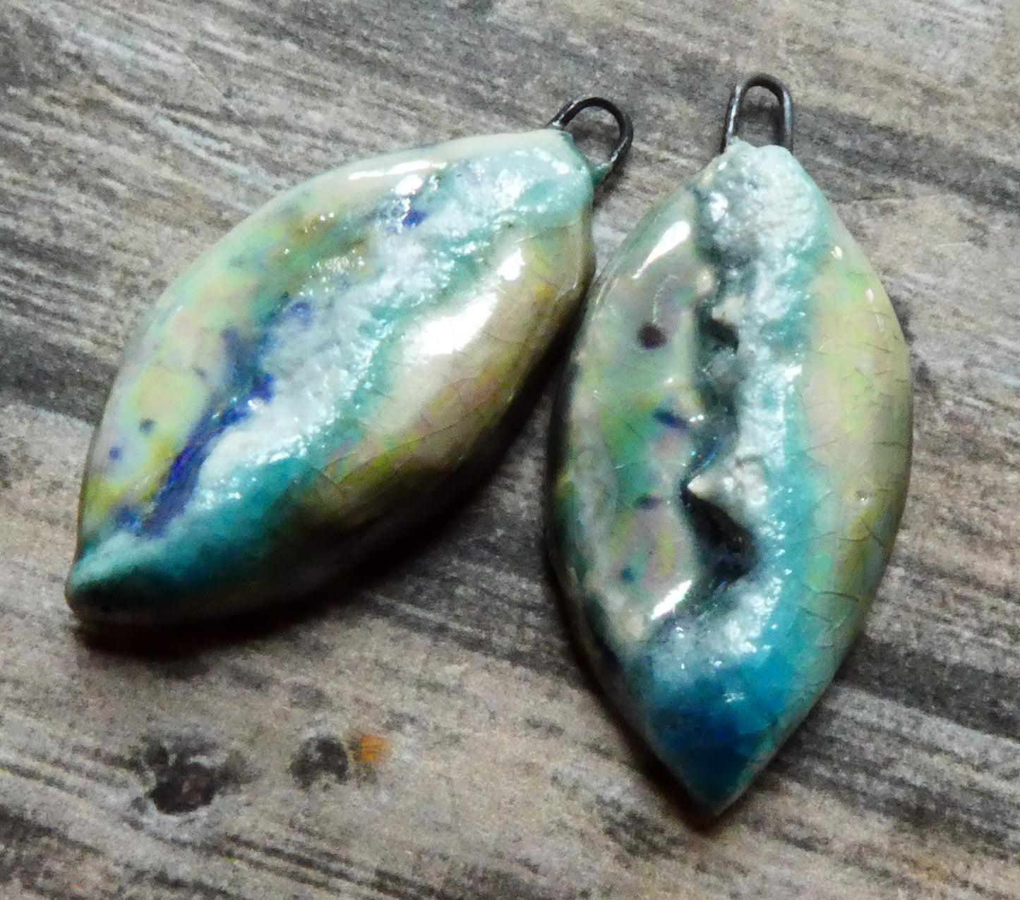 Ceramic Lustrous Surf Earring Charms - #2