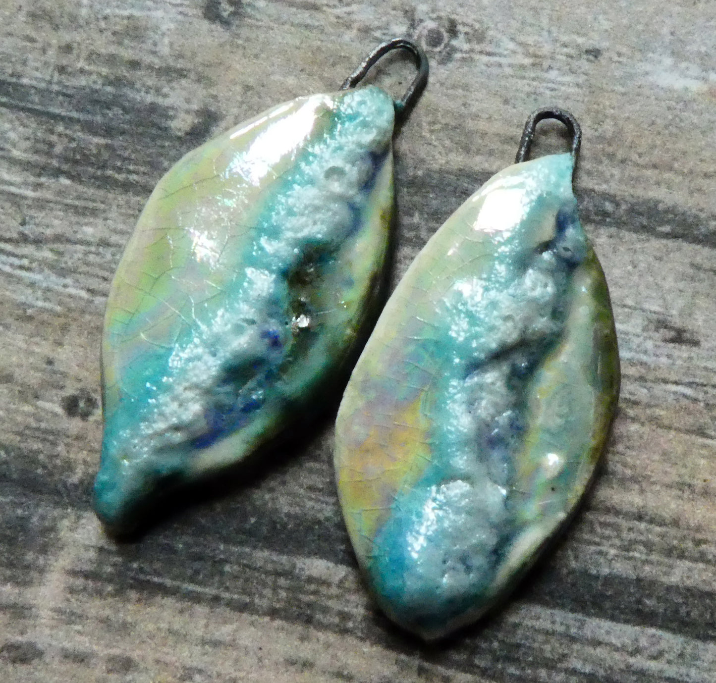 Ceramic Lustrous Surf Earring Charms - #4
