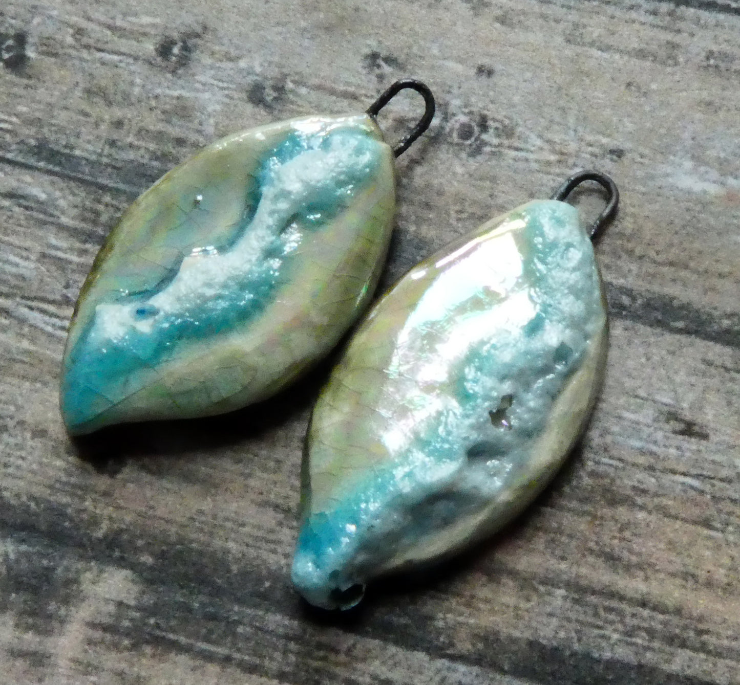 Ceramic Lustrous Surf Earring Charms - #5