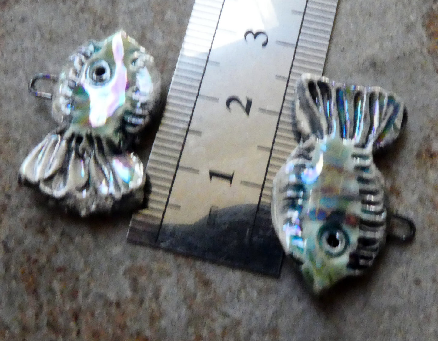 Ceramic Lustrous Anemone Fish Earring Charms - China Sea