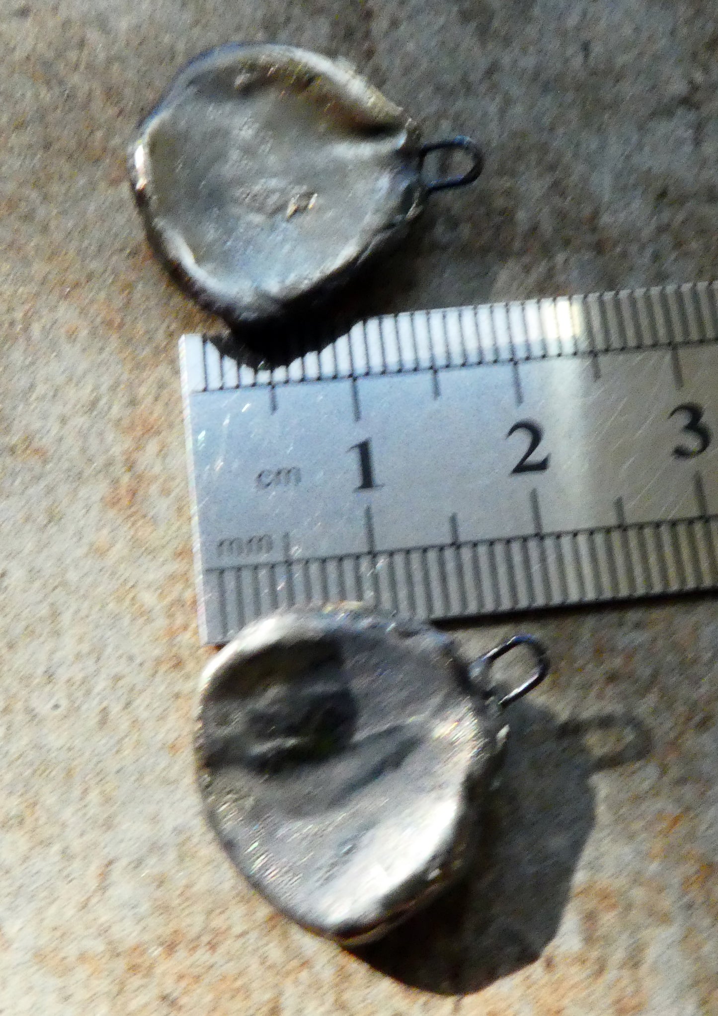 Ceramic Layered Shell Charms -Amethyst