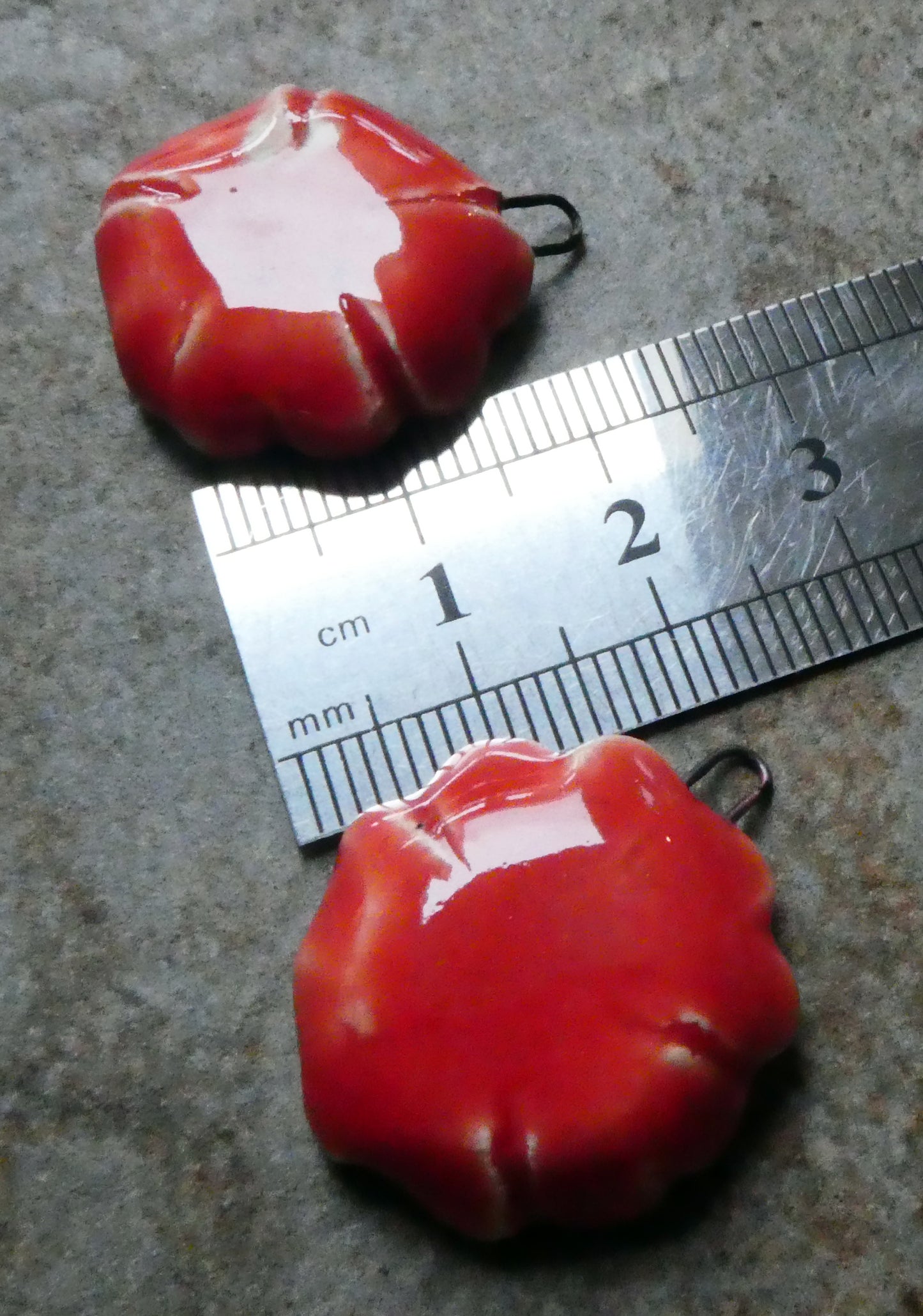 Ceramic Primrose Earring Charms - Watermelon