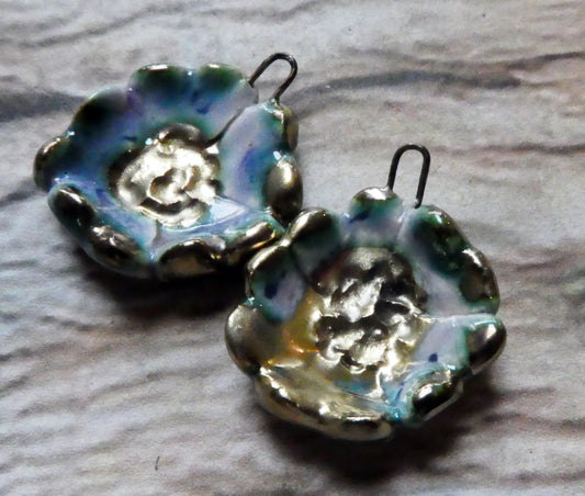 Ceramic Primrose Earring Charms - Purple Reign