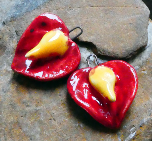 Ceramic Anthurium Earring Charms