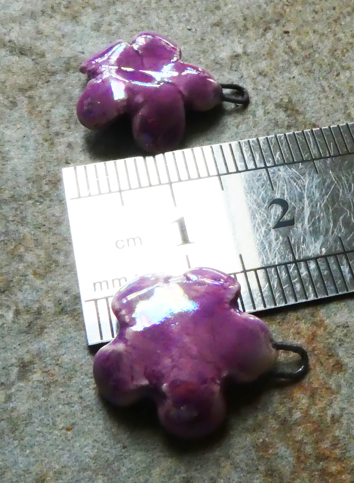 Ceramic Lustrous Cherry Blossom Earring Charms- Grapel