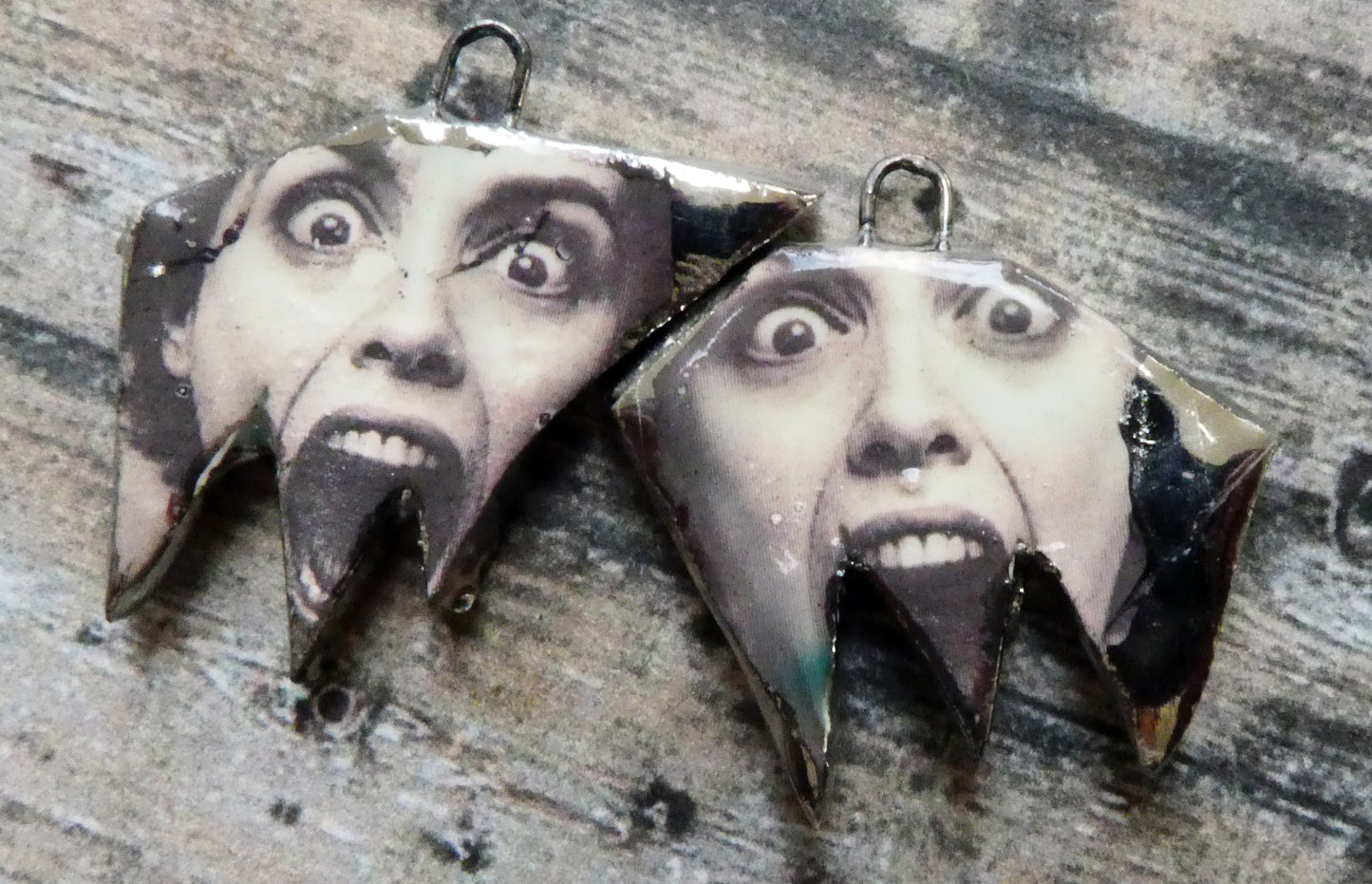Ceramic Screamer Decal Earring Charms#2