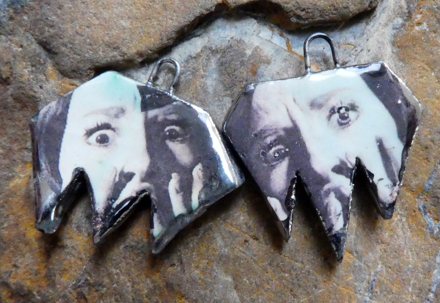 Ceramic Screamer Decal Earring Charms#3