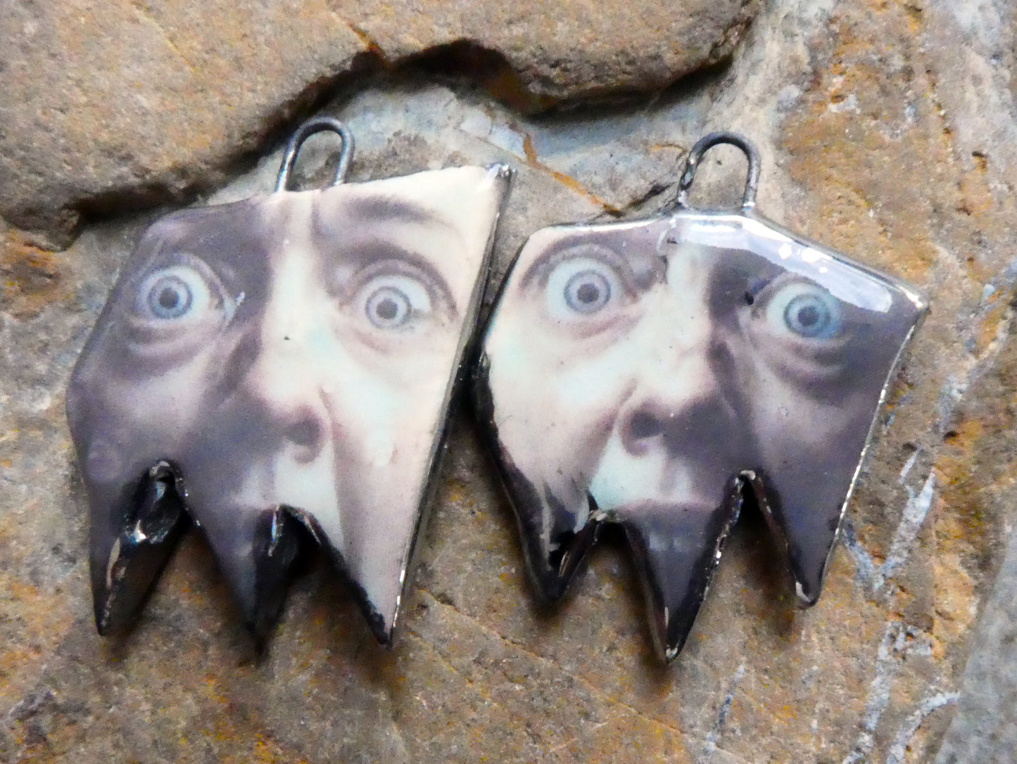 Ceramic Screamer Decal Earring Charms#5