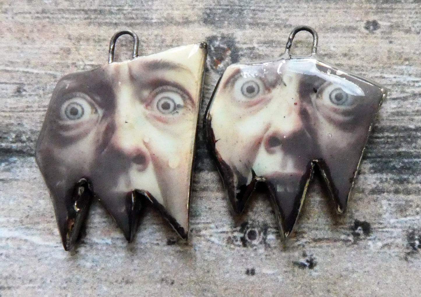 Ceramic Screamer Decal Earring Charms#5