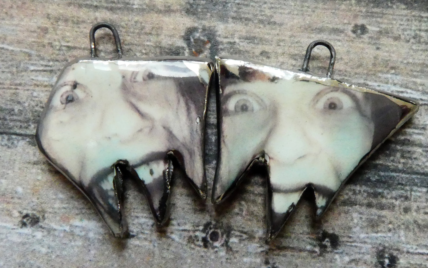 Ceramic Crazies Decal Earring Charms#3