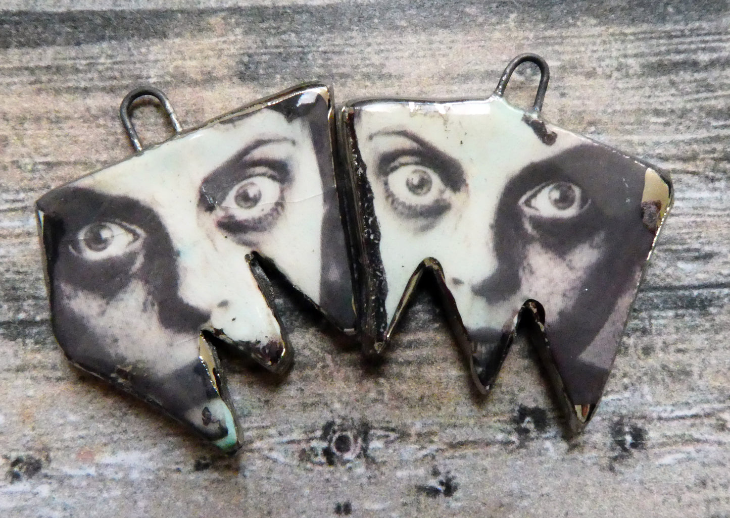 Ceramic Crazies Decal Earring Charms#4