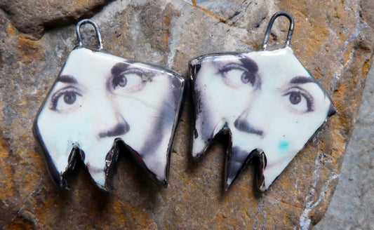 Ceramic Crazies Decal Earring Charms#5