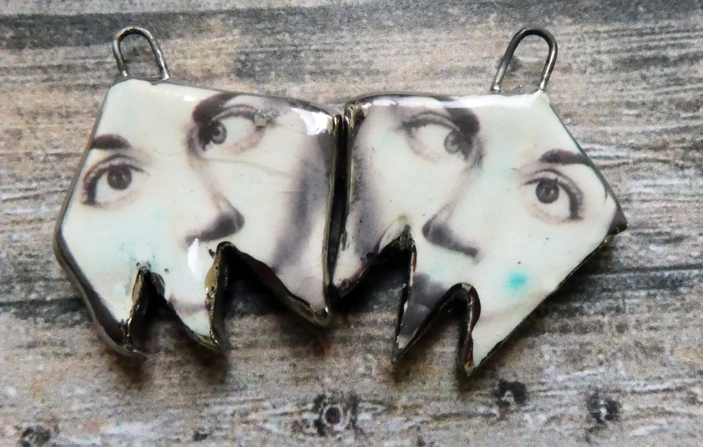 Ceramic Crazies Decal Earring Charms#5