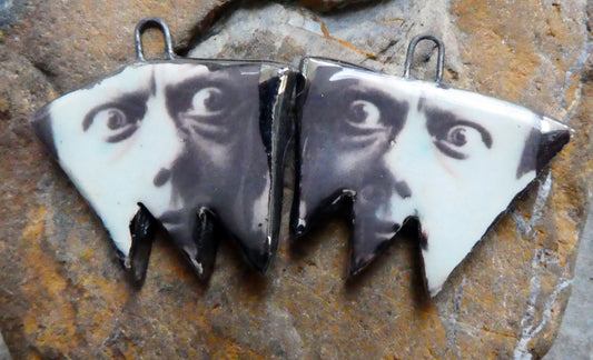 Ceramic Crazies Decal Earring Charms#6