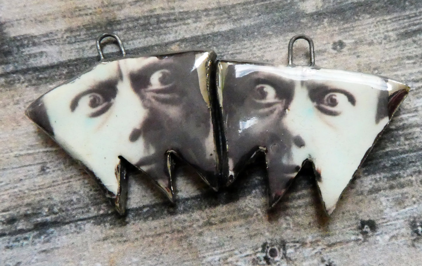 Ceramic Crazies Decal Earring Charms#6