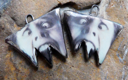 Ceramic Crazies Decal Earring Charms#7