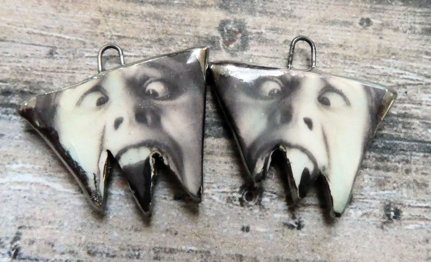 Ceramic Crazies Decal Earring Charms#7