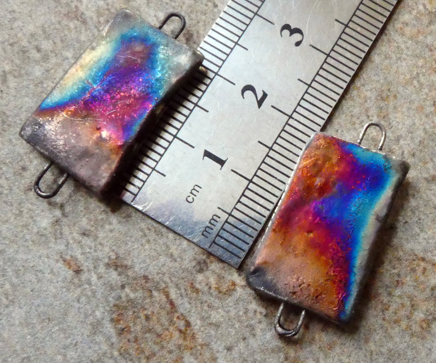 Ceramic Japanese Art Earring Connectors - #8