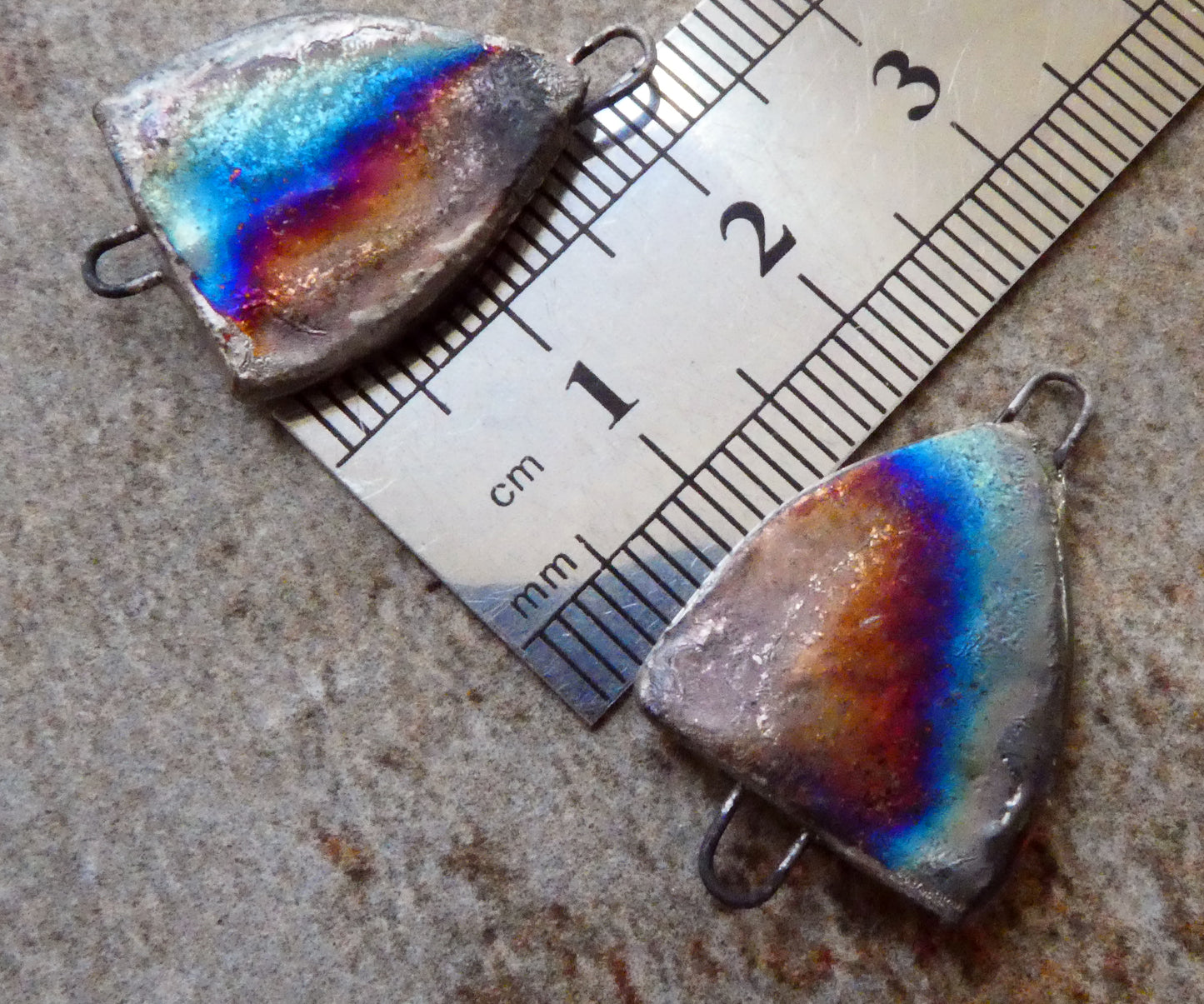 Ceramic Arch Japanese Art Earring Connectors - #1