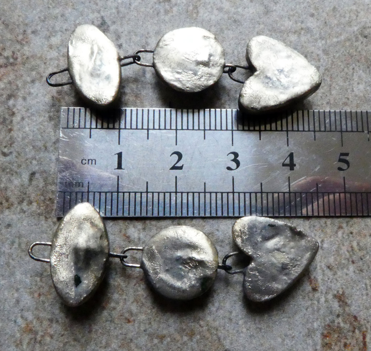Ceramic Long Moulded Mixed Shape Dangly Charms - Grapel